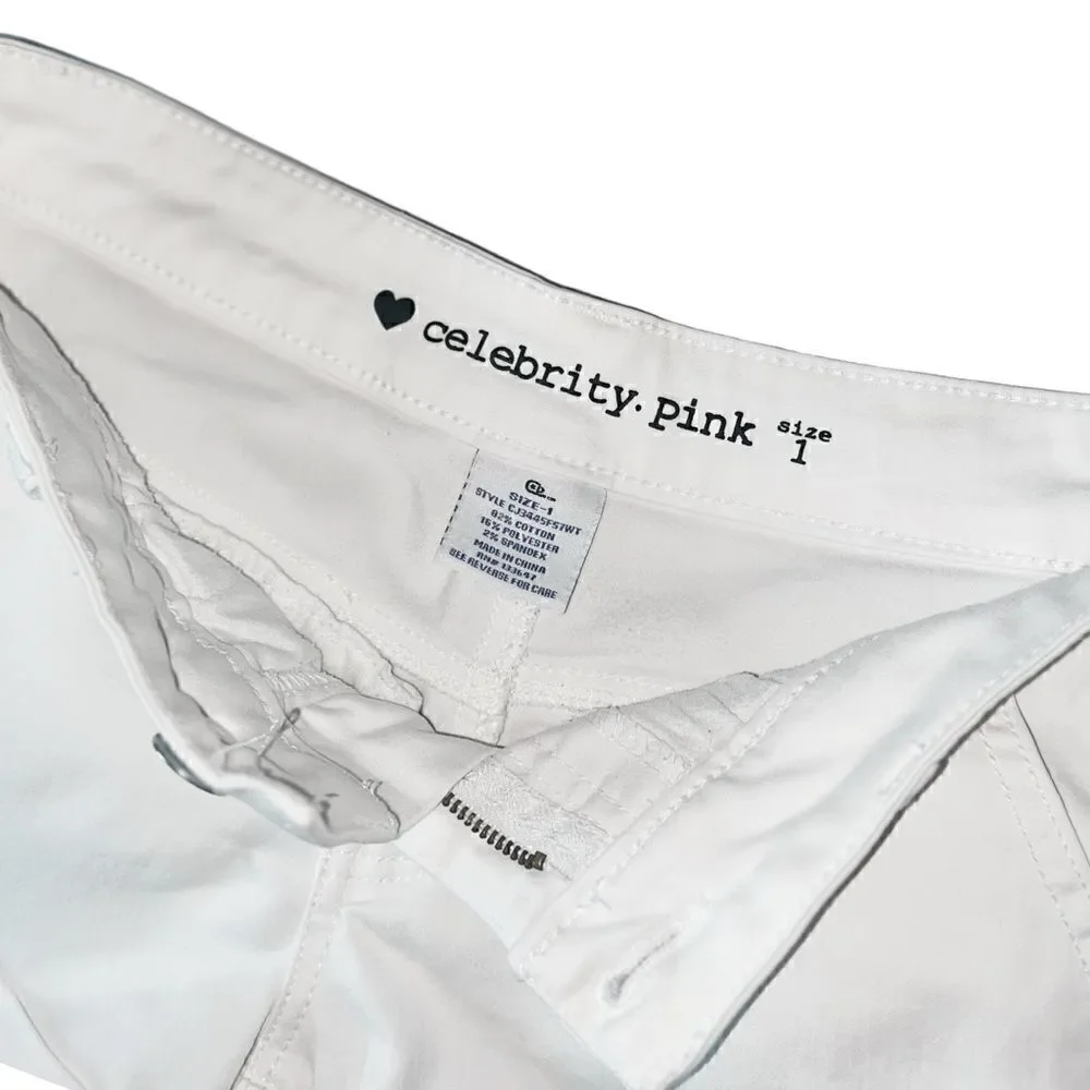 Celebrity Pink Roll Cuff Stretch Shorts